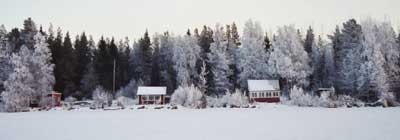 Stugor nr 118 och 119, sder om Krleksviken, fotograferade p nyrsdagen 2004.